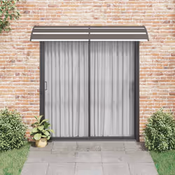 vidaXL Pensilina per Porta Nera 240x75 cm in PC - Vista aggiuntiva 3