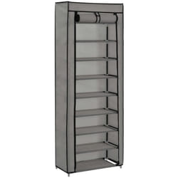 Vidaxl - Scarpiera con Rivestimento in Tessuto Grigio 57x29x162 cm