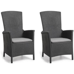 Sedie da Giardino Reclinabili Vermont 2 pz Grafite Keter
