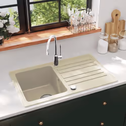 Il nostro lavello da cucina in granito sarà un'aggiunta pratica e senza tempo al vostro arredo da cucina. È caratterizzato da ...