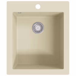 vidaXL Lavello da Cucina in Granito Vasca Singola Beige - Vista aggiuntiva 2