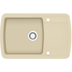 Lavello da Cucina in Granito Vasca Singola Beige Vidaxl
