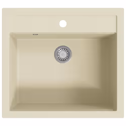 vidaXL Lavello da Cucina in Granito Vasca Singola Beige - Vista aggiuntiva 2