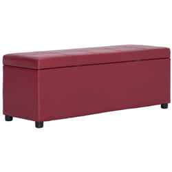 Panca con Vano Portaoggetti 116 cm Rosso Vino in Similpelle vidaXL606787