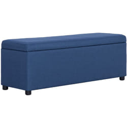 Vidaxl - Panca con Vano Portaoggetti 116 cm Blu in Poliestere