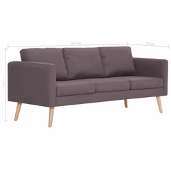 VidaXL 281366 divano 3 seduta(e) Grigio talpa - Vista aggiuntiva 8