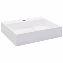 vidaXL Lavandino 50x38x13 cm Blocco in Marmo/Minerale Bianco - Vista aggiuntiva 2