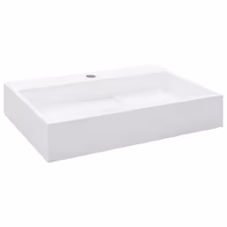 vidaXL Lavandino 60x38x11 cm Blocco in Marmo/Minerale Bianco - Vista aggiuntiva 2