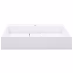vidaXL Lavandino 60x38x11 cm Blocco in Marmo/Minerale Bianco - Vista aggiuntiva 3
