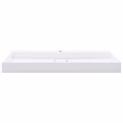vidaXL Lavandino 120x46x11 cm Blocco in Marmo/Minerale Bianco - Vista aggiuntiva 3