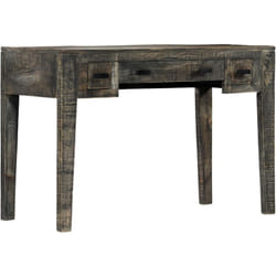 Scrivania da Studio, Tavolo Porta pc per Computer Nera 110x50x75cm in Legno Massello di Mango Vidaxl