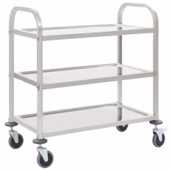 Carrello da Cucina a 3 Livelli 95x45x83,5 cm in Acciaio Inoxcod mxl 73360