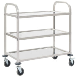Carrello da Cucina a 3 Livelli 95x45x83,5 cm in Acciaio Inoxcod mxl 73360