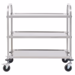 Carrello da Cucina a 3 Livelli 95x45x83,5 cm in Acciaio Inoxcod mxl 73360
