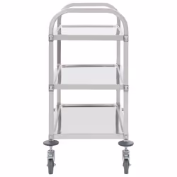 Carrello da Cucina a 3 Livelli 95x45x83,5 cm in Acciaio Inoxcod mxl 73360