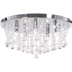 Caratterizzato da un design stravagante e di fantasia, questo lampadario con cristalli e perline scintillanti donerà sicurame ...