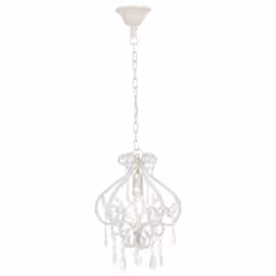 Lampadario con Perle Bianco Rotondo E14cod mxl 128450 - Vista aggiuntiva 2