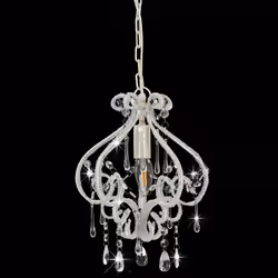 Lampadario con Perle Bianco Rotondo E14cod mxl 128450 - Vista aggiuntiva 3