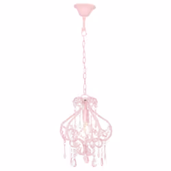Lampadario con Perle Rosa Rotondo E14cod mxl 73394 - Vista aggiuntiva 3
