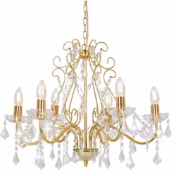 Caratterizzato da un design stravagante e di fantasia, questo lampadario con perline scintillanti ha un aspetto audace e atti ...
