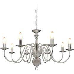 Vidaxl - Lampadario Argento con 8 Lampadine E14 32698