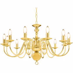 Colore: Oro Dimensioni: 80 x 45 cm (Diametro x A) Materiale: Metallo Alimentazione: 230 V Tipo di attacco: E14 Con 12 porta l ...