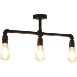 Vidaxl - Lampadario Nero per 3 Lampadine E27 63281