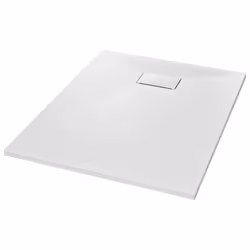 vidaXL Piatto Doccia in SMC Bianco 100x80 cm - Vista aggiuntiva 2