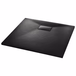 vidaXL Piatto Doccia in SMC Nero 90x80 cm - Vista aggiuntiva 2