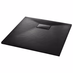 vidaXL Piatto Doccia in SMC Nero 90x90 cm - Vista aggiuntiva 2