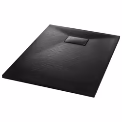 vidaXL Piatto Doccia in SMC Nero 100x70 cm - Vista aggiuntiva 2