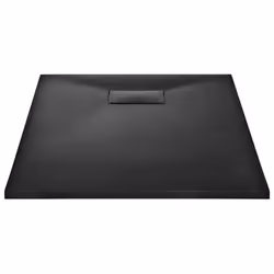 vidaXL Piatto Doccia in SMC Nero 100x70 cm - Vista aggiuntiva 3
