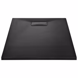 vidaXL Piatto Doccia in SMC Nero 100x80 cm - Vista aggiuntiva 3
