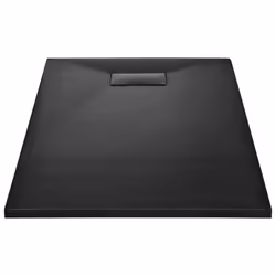 vidaXL Piatto Doccia in SMC Nero 120x70 cm - Vista aggiuntiva 3