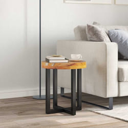 vidaXL Tavolino da Salotto 40x45 cm Legno Massello Teak e Poliresina