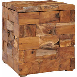 Vidaxl - Sgabello con Contenitore in Legno Massello di Teak 78688