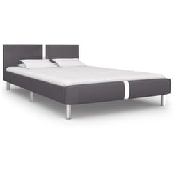 Letto adulto, Giroletto, Letto matrimonial Grigio in Similpelle 140x200 cm Vidaxl