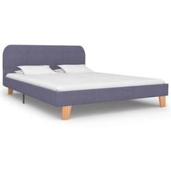 Giroletto senza Materasso Grigio Chiaro 135x190 cm in Tessuto Vidaxl