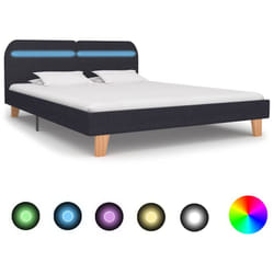 Giroletto led senza Materasso Grigio Scuro 150x200 cm Tessuto Vidaxl