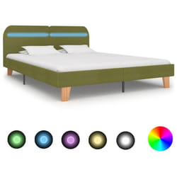 Giroletto con led senza Materasso Verde 150x200 cm in Tessuto Vidaxl
