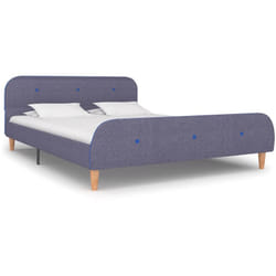 Giroletto senza Materasso Grigio Chiaro 135x190 cm in Tessuto Vidaxl