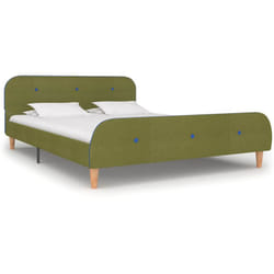 Vidaxl - Giroletto senza Materasso Verde 135x190 cm in Tessuto