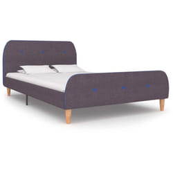 vidaXL Giroletto senza Materasso Tortora 120x190 cm in Tessuto
