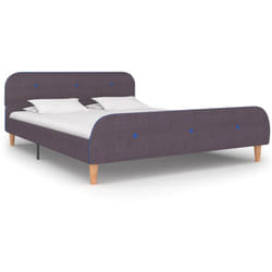 vidaXL Giroletto senza Materasso Tortora 135x190 cm in Tessuto