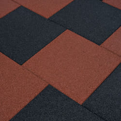 Piastrelle Anticaduta in Gomma Set 50x50x3 cm Nere per Pavimenti vari pezzi modelli : 24 pz
