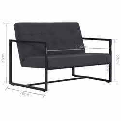 VidaXL 282162 divano Grigio - Vista aggiuntiva 8