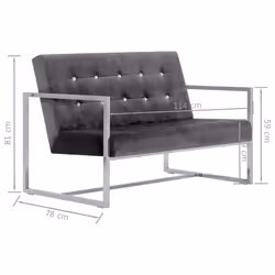 VidaXL 282165 divano Grigio - Vista aggiuntiva 8