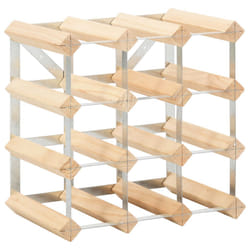 VidaXL 282468 scaffale per vino Acciaio, Legno