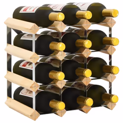VidaXL 282468 scaffale per vino Acciaio, Legno