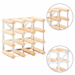 VidaXL 282468 scaffale per vino Acciaio, Legno - Vista aggiuntiva 4